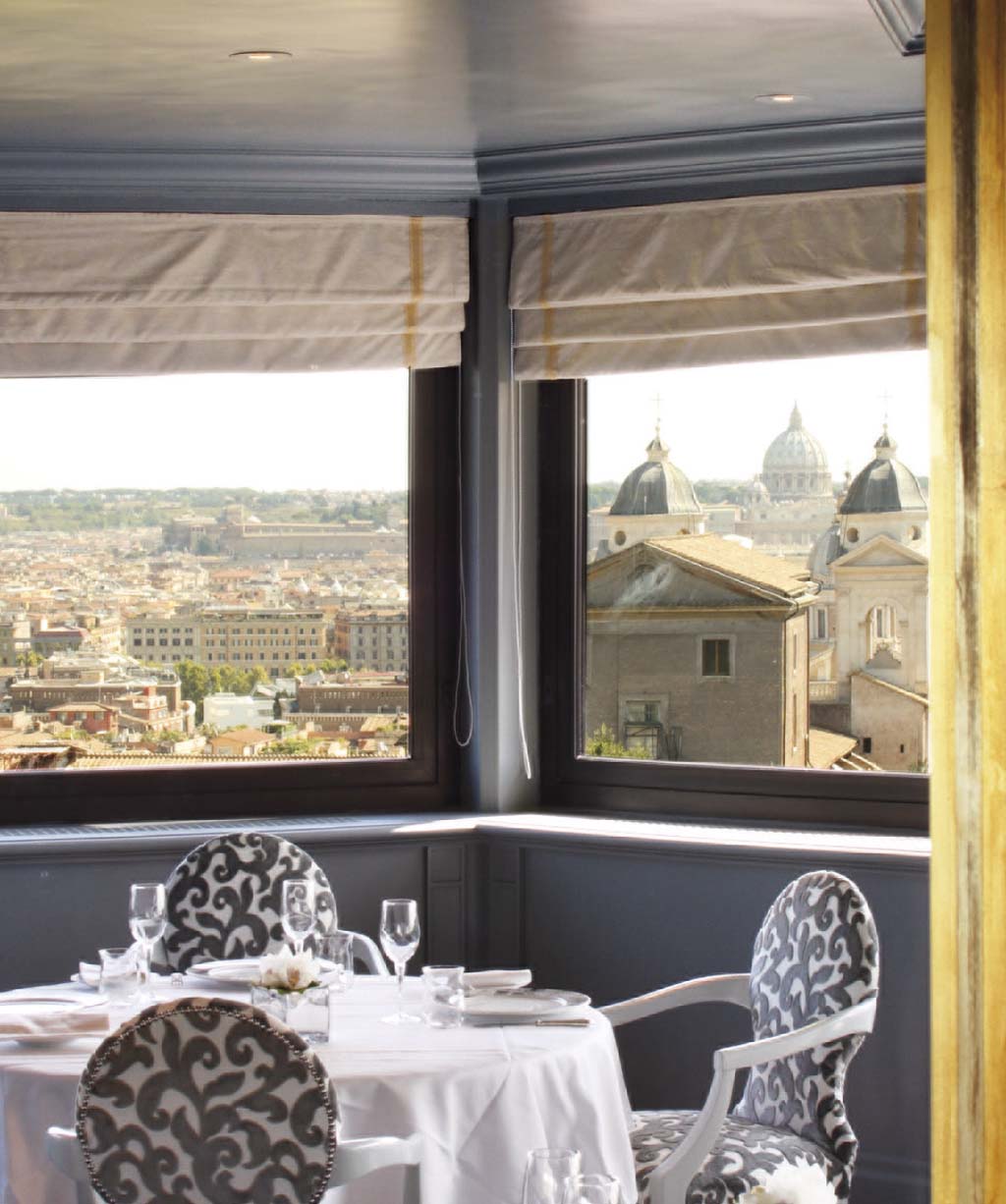 			Z restaurace La Terrazza na střeše hotelu Eden jsou vidět všechny dominanty Říma			