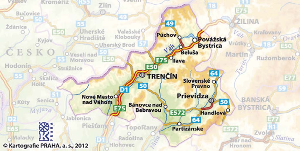 			Mapa: Kartografie PRAHA, a. s			