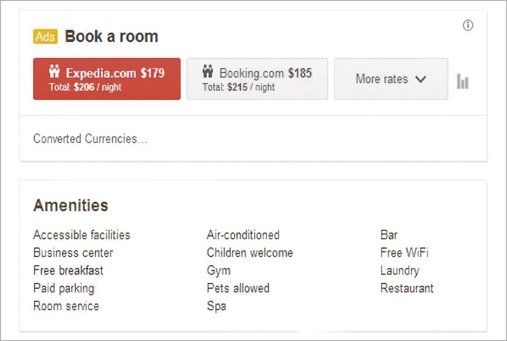 			Ukázka HPA na profilu Google+ hotelu v rámci Google Hotels (Hotelfinder)			