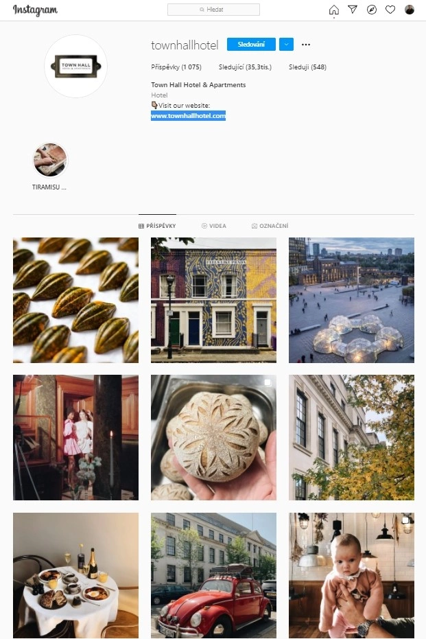 Zdroj: instagramový profil Town Hall Hotel