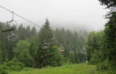 Sedačková lanovka na Špičáku u Železné Rudy