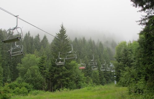 Sedačková lanovka na Špičáku u Železné Rudy